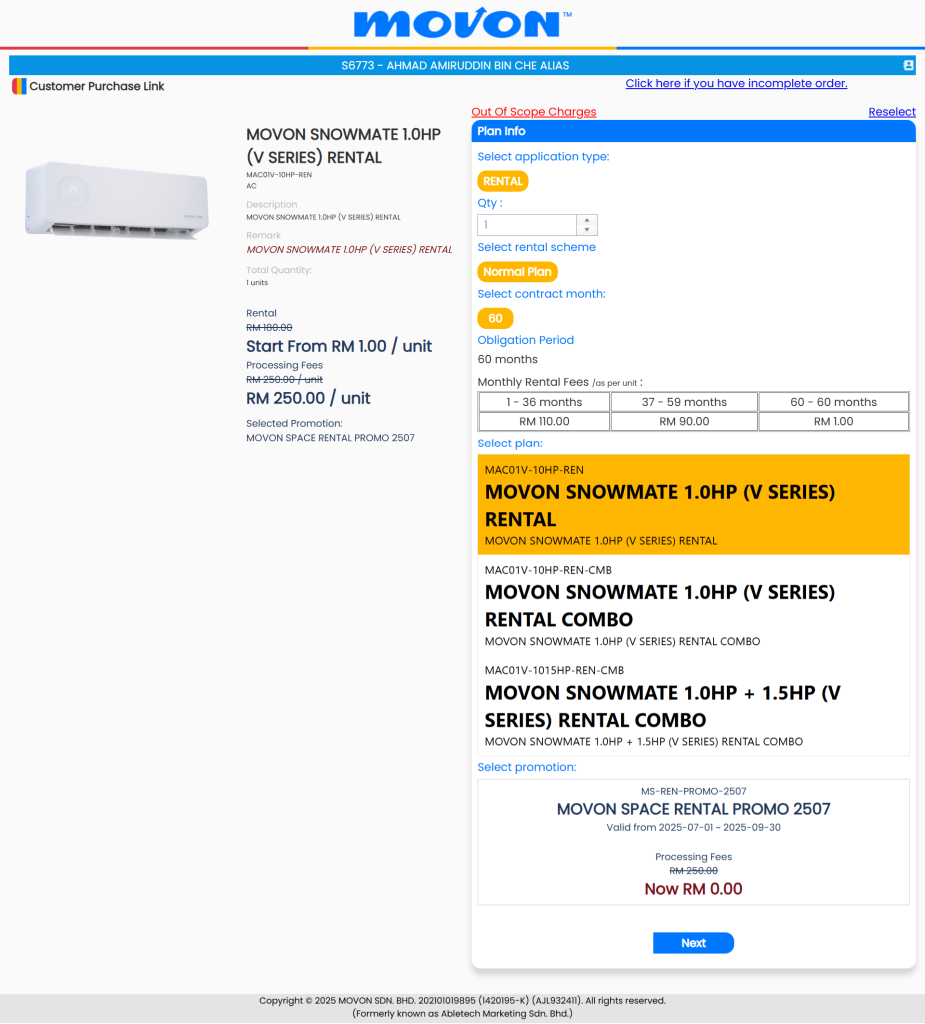 beli sendiri boleh Pilih pelan dan promosi